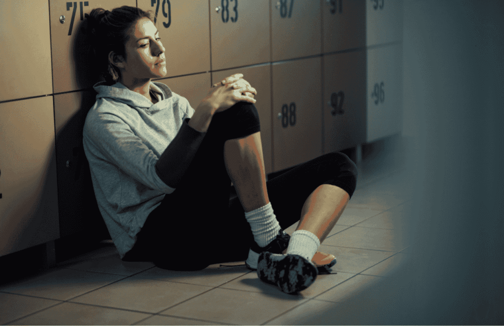 une femme sportive avec le mental qui travaille.